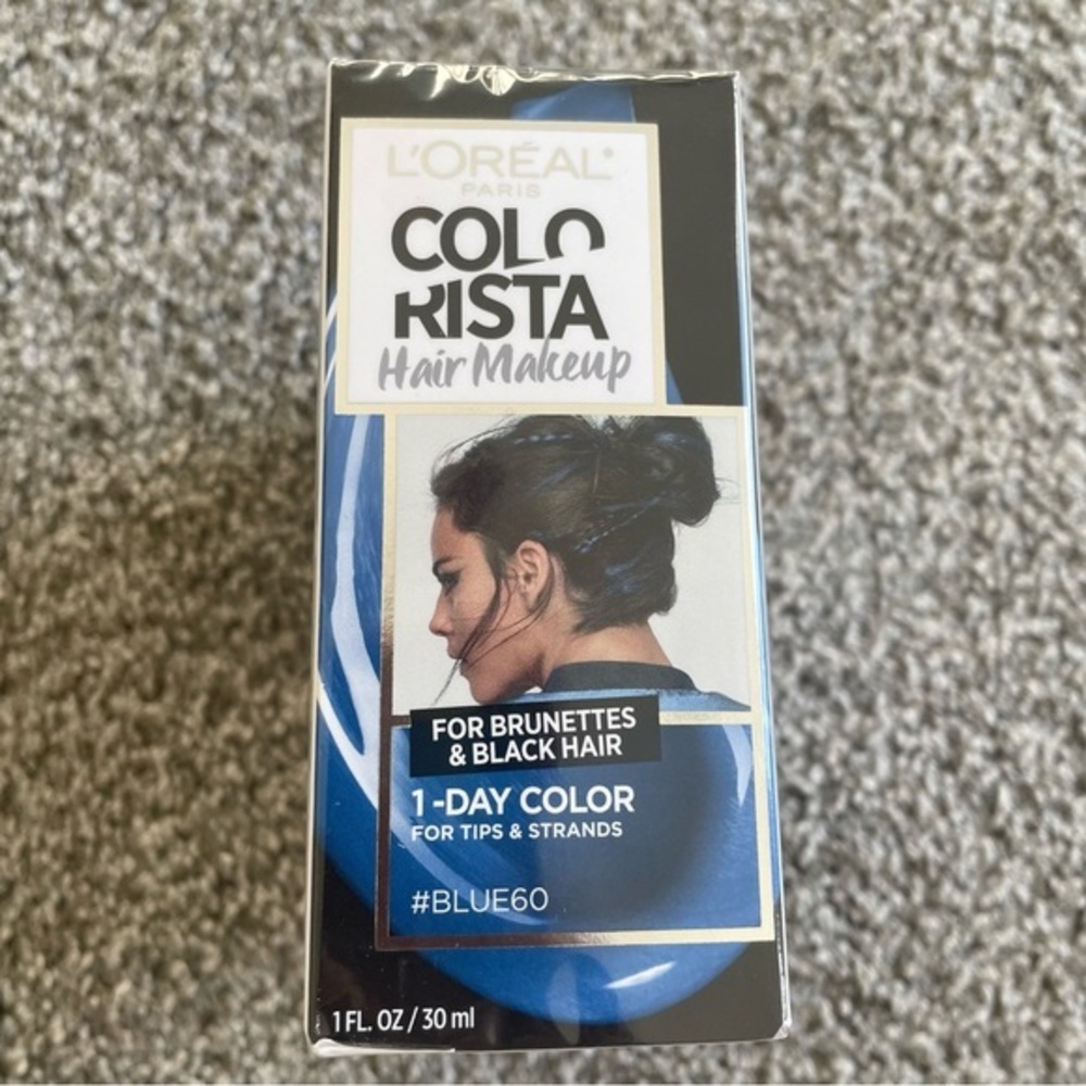 L'Oreal Colo Rista 1-Day Hair Makeup for Brunettes and Black Hair 1 oz Blue 60